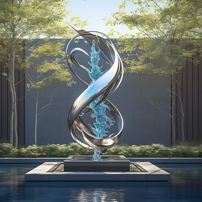 Custom 304 Spiegel Gepolijst Water Nozzle Spray Sculpt 316L roestvrij staal Sculpture Voor winkelcentrum