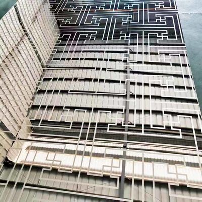 Goede prijs Zilveren heldere kleur 316L roestvrij staal gegraveerd paneel voor hotelversiering online