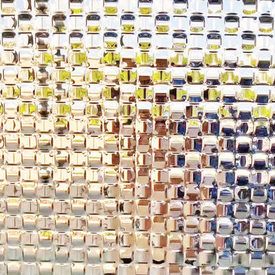 Goede prijs Op maat gemaakte gratis ontwerp van roestvrij staal mozaïek tegels voor Golden Front Desk Mosaïek roestvrij staal project online