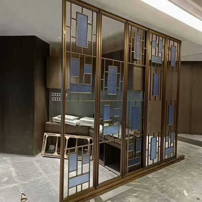 Stainless Steel Screen Partition Duurzame en aanpasbare kamerverdeler voor interieurontwerp in hotels Restaurants