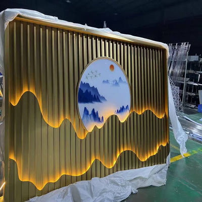 Chinese stijl roestvrij staal metalen scherm