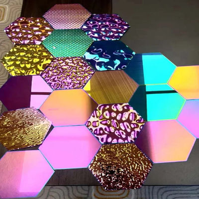 Goede prijs Kleurrijke roestvrij staalplaat voor interieur decoratie van een vijfsterrenhotel online