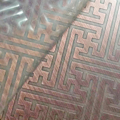 Ontwerper Aanbevolen Kleurrijke roestvrijstalen plaat Hotel Art Installatie / LOGO Muurmateriaal 3D Laser Embossing Effect Wereldwijde Export