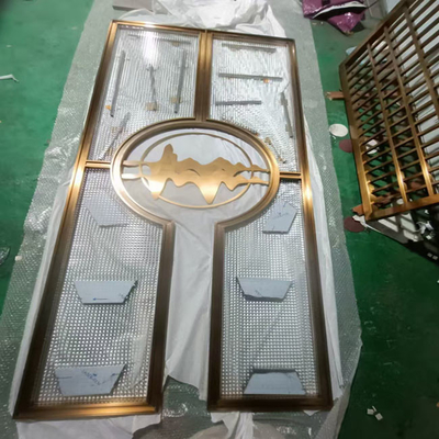 Moderne ontwerp hol metaal rozen goud roestvrij staal scheidingswand & Divider Pvd coating privé kamer