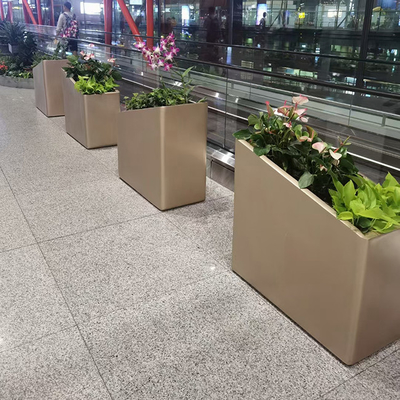 Roestvrijstalen plantenbakken voor buiten voor vergroening van stedelijke snelwegen en woonstraten