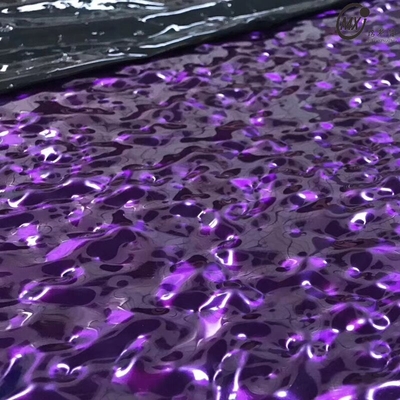 304 violet watergolf geïmprimeerde spiegel 8k roestvrij staal plaat voor muur plafond Ktv hotel