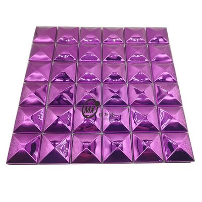 Goede prijs Violet Brood 3D   Achtergrond Decoratief Vel Goede Kwaliteit Moderne Stijl Roestvrij Stalen Mozaïek online