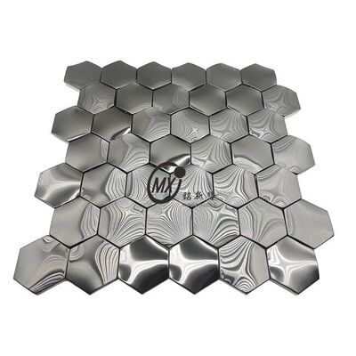 Premium Zwarte Spiegel Mozaïek van roestvrij staal - 3mm Dikte 300x300mm Platen voor interieurversiering