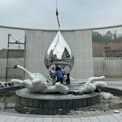 Goede prijs Art 3D Design 316L China Islamitisch roestvrij staal Maansculptuur Fabriek Voor Outdoor online