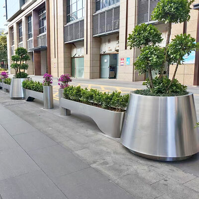 Goede prijs Roestvrij staal rechthoekige planter luxe metalen bloemencontainer Contemporary online