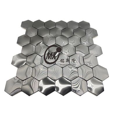 Goede prijs Mozaïektegels van roestvrij staal met geïmpregreerd patroon geven uw muur meer structuur online