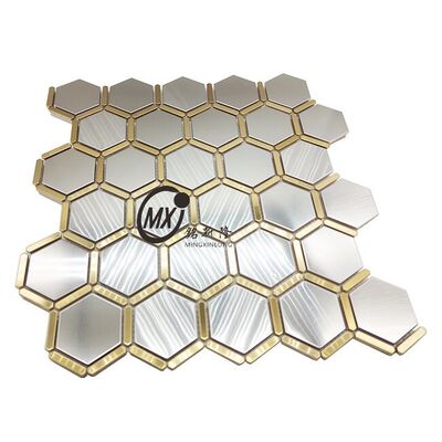 Goede prijs Brick Pattern Mozaïekstrips van roestvrij staal voor industriële versiering online