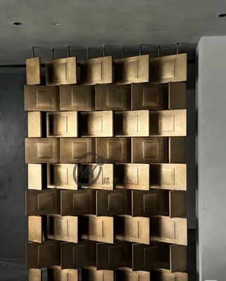 Goede prijs PVD Plating Titanium Spiegel 8k Pools Stainless Steel Screen Partition Vrijstaand Partition Panel Aanpasbare grootte online