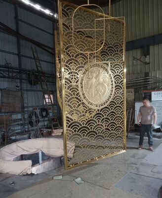 Goede prijs Asian Cultural Pattern Stainless Steel Decorative Screen online
