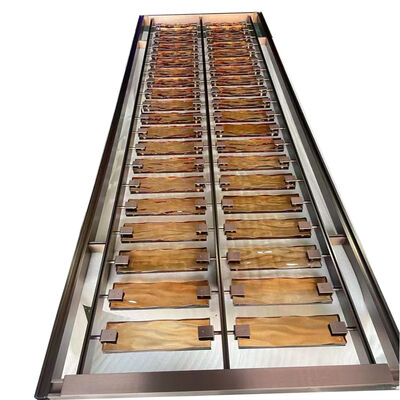 Goede prijs Luxe antieke brons geborstelde roestvrijstalen schermafscheiding met bruin glas voor restaurant hotel woonkamer decoratie online