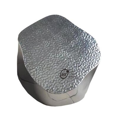 Sliver Mirror Hammered/Embossed Roestvrij staal Wolk Nesting Koffietafel Set Moderne luxe woonkamermeubilair