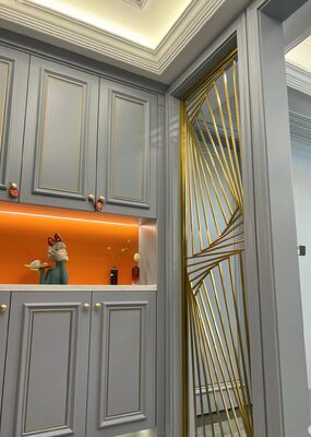 Goede prijs Moderne Metalen Wandpaneel met Sleuven – Decoratieve Binnenscheidingswand online